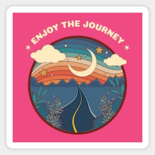 Enjoy the journey Flower child hippy Magnet